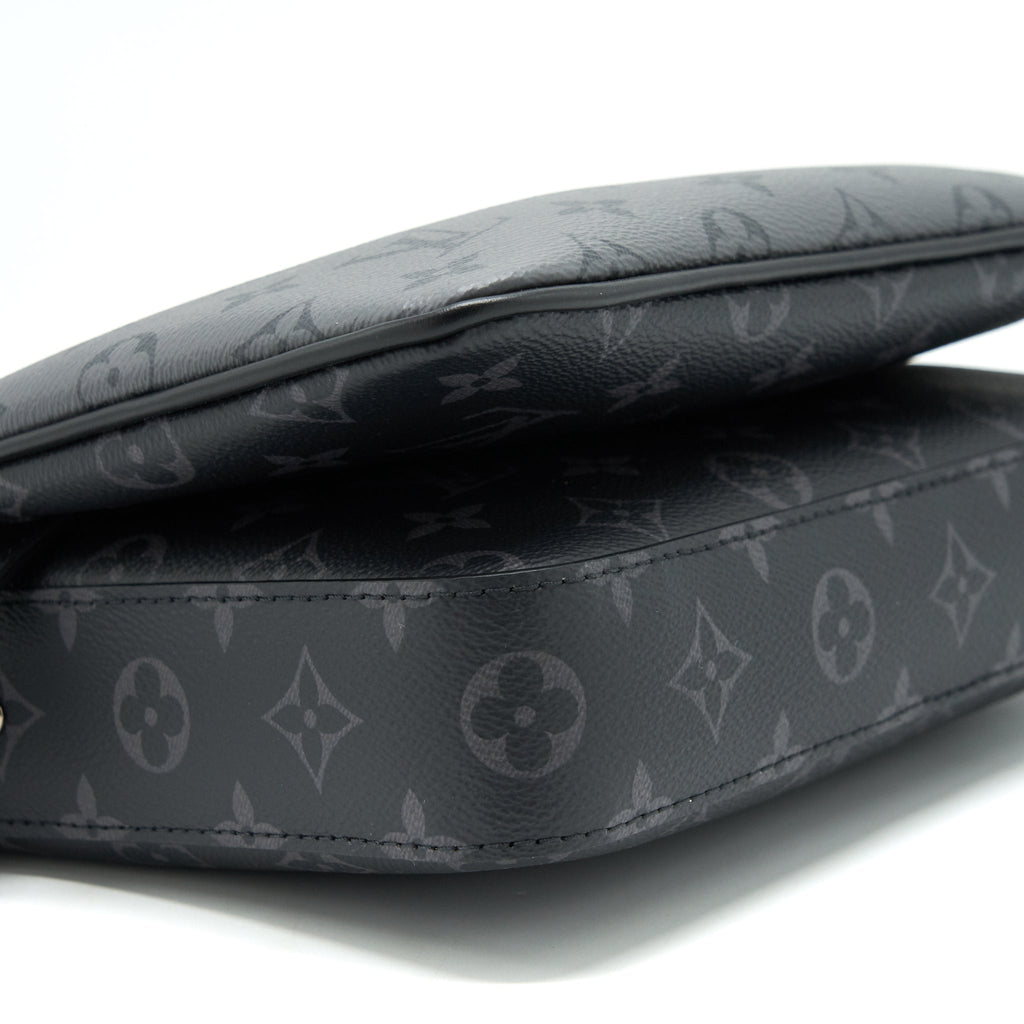 TRIO MESSENGER MONOGRAM ECLIPSE COATED CANVAS