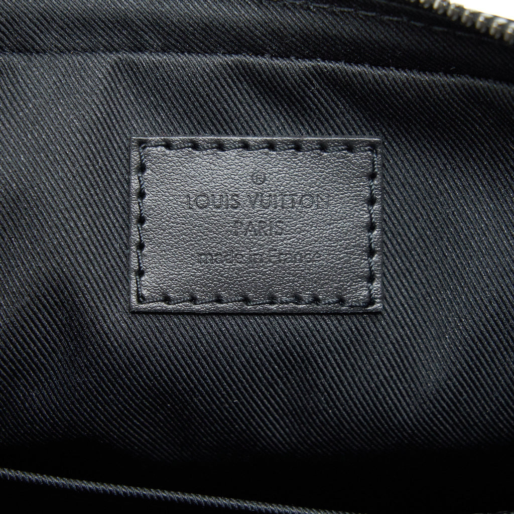 TRIO MESSENGER MONOGRAM ECLIPSE COATED CANVAS