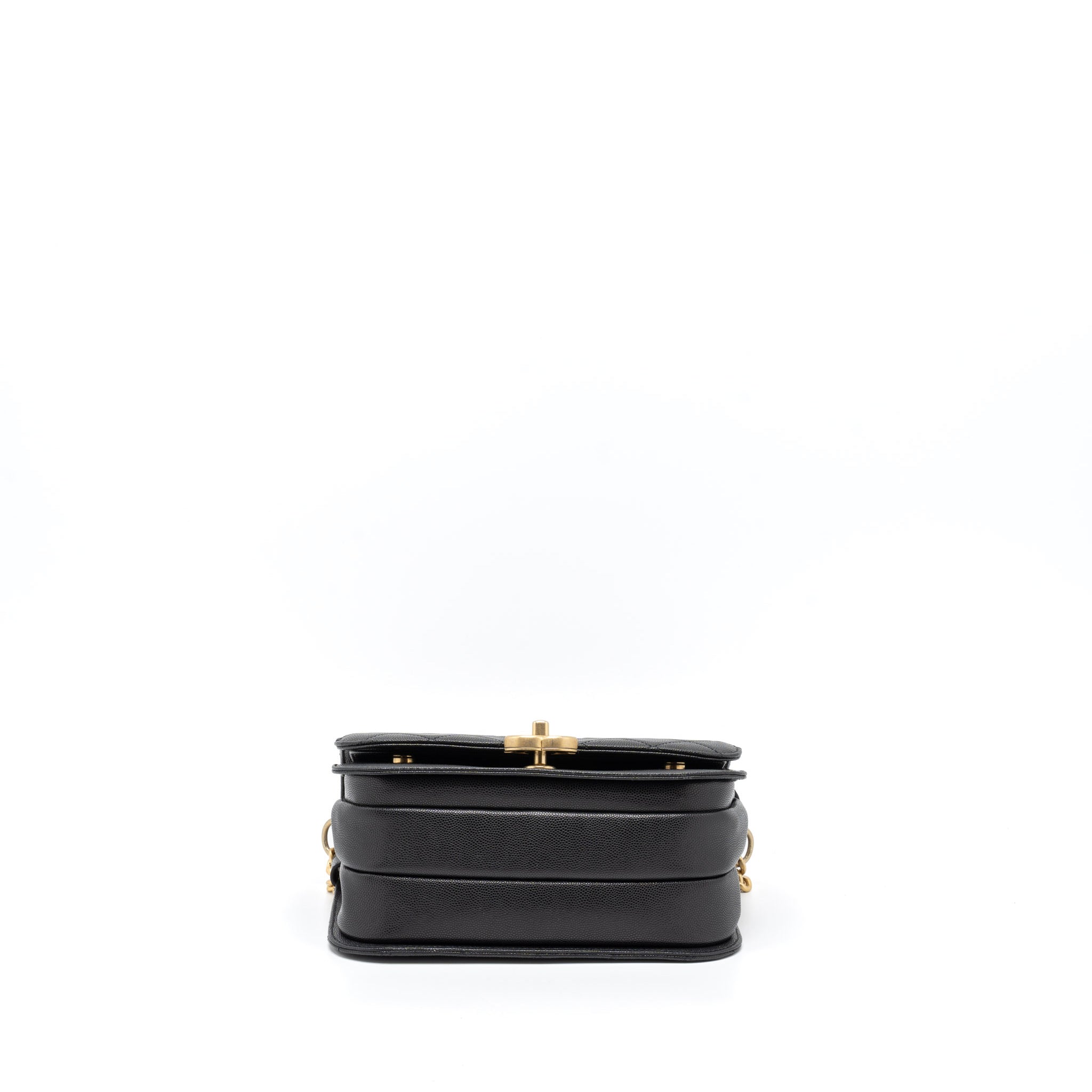 MESSENGER BAG CAVIAR BLACK BRUSHED GHW (MICROCHIP)