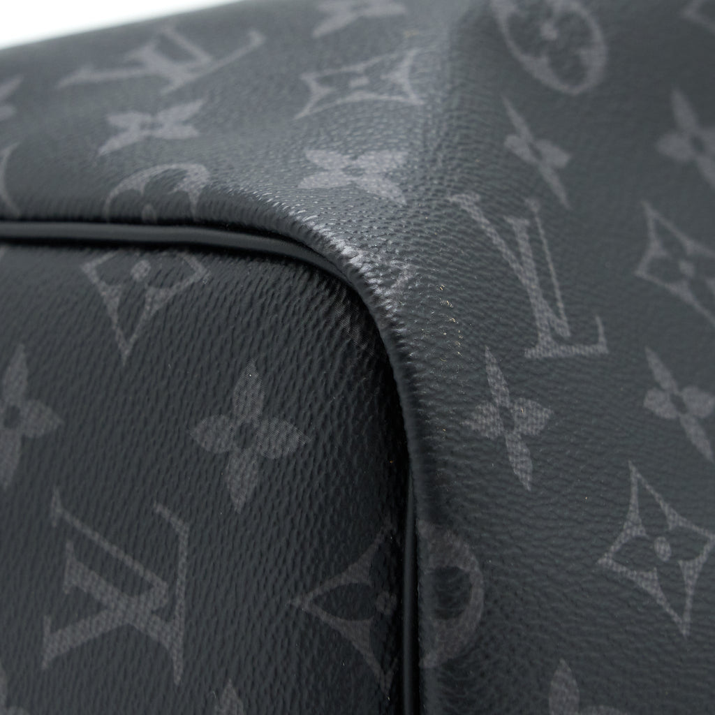 KEEPALL 55 WITH SHOULDER STRAP MONOGRAM ECLIPSE CANVAS SHW
