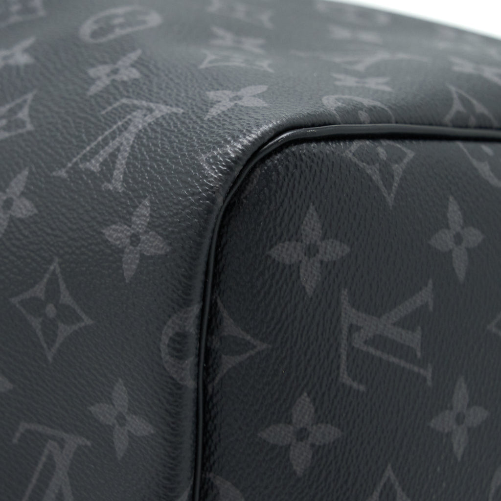 KEEPALL 55 WITH SHOULDER STRAP MONOGRAM ECLIPSE CANVAS SHW