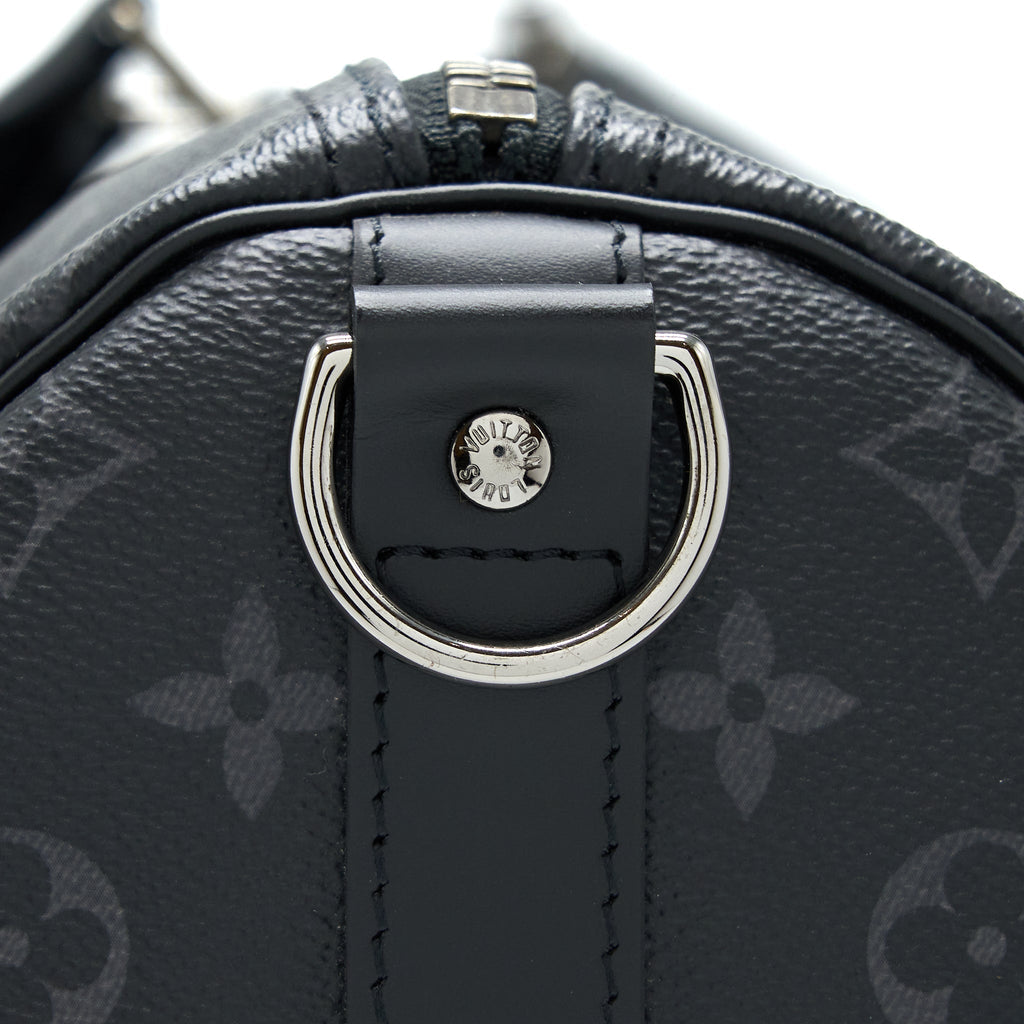 KEEPALL 55 WITH SHOULDER STRAP MONOGRAM ECLIPSE CANVAS SHW