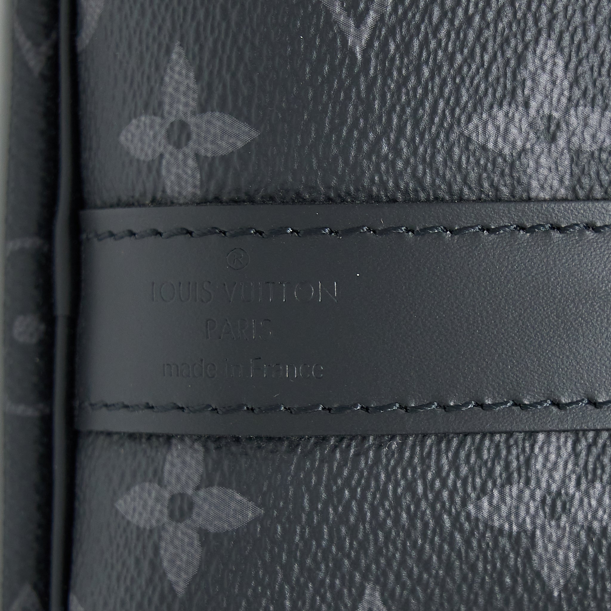 KEEPALL 55 WITH SHOULDER STRAP MONOGRAM ECLIPSE CANVAS SHW