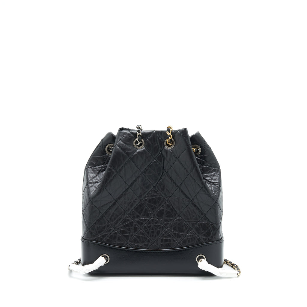 SMALL GABRIELLE BACKPACK CALFSKIN BLACK WITH MULTICOLOUR HARDWARE