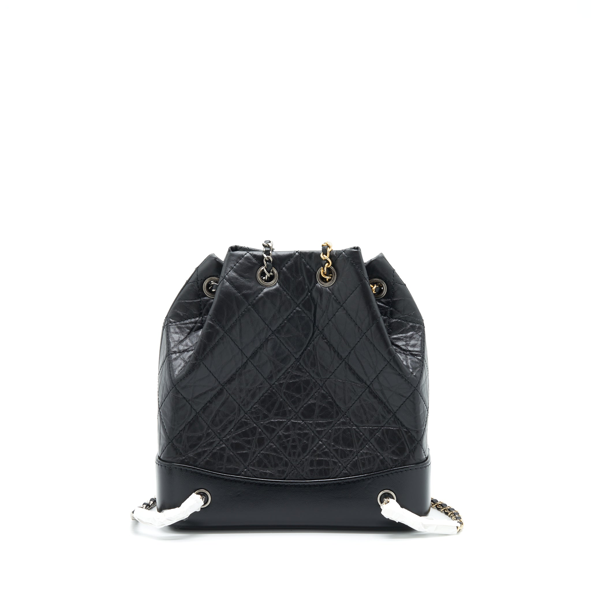 SMALL GABRIELLE BACKPACK CALFSKIN BLACK WITH MULTICOLOUR HARDWARE