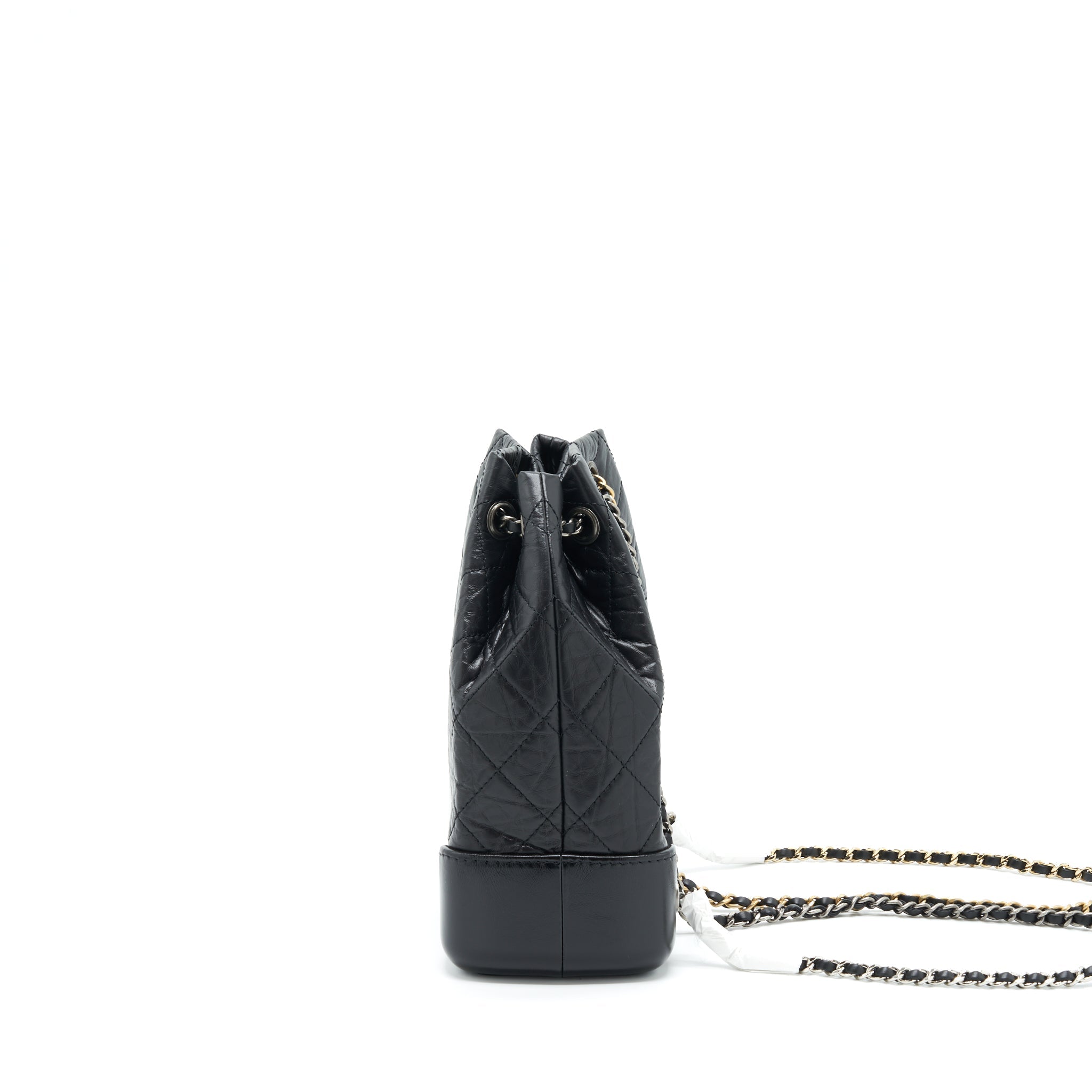 SMALL GABRIELLE BACKPACK CALFSKIN BLACK WITH MULTICOLOUR HARDWARE