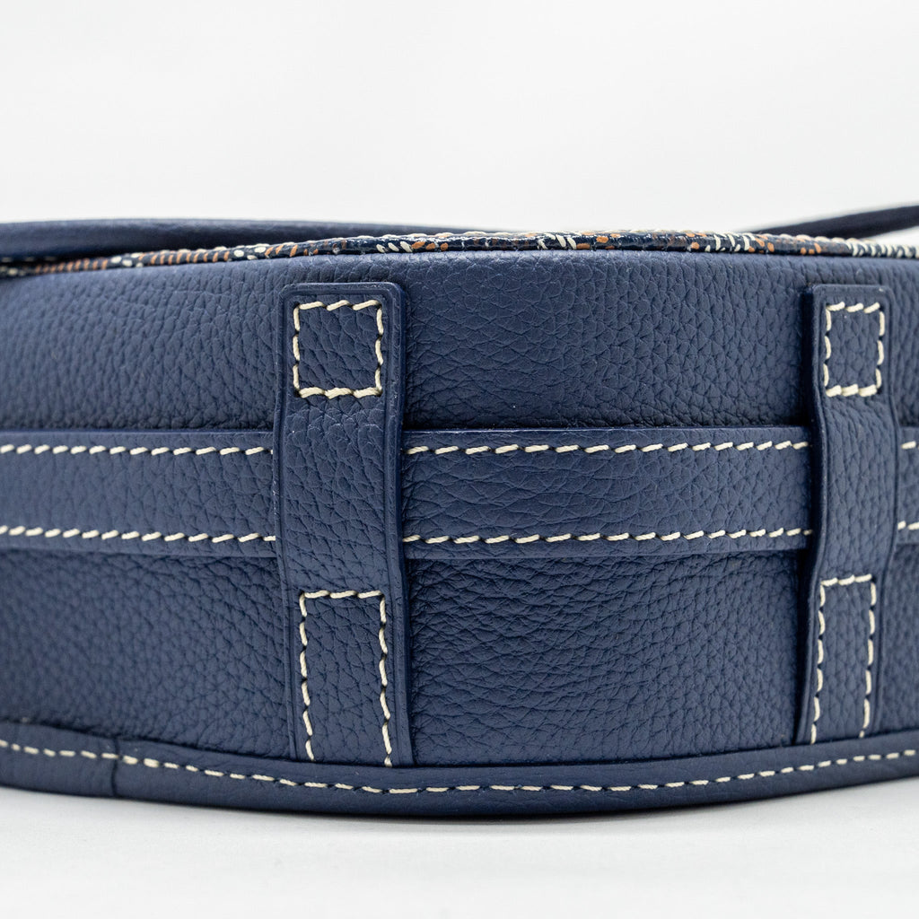 BELVEDERE PM MESSENGER BAG GOYARDINE CANVAS/CALFSKIN NAVY SHW