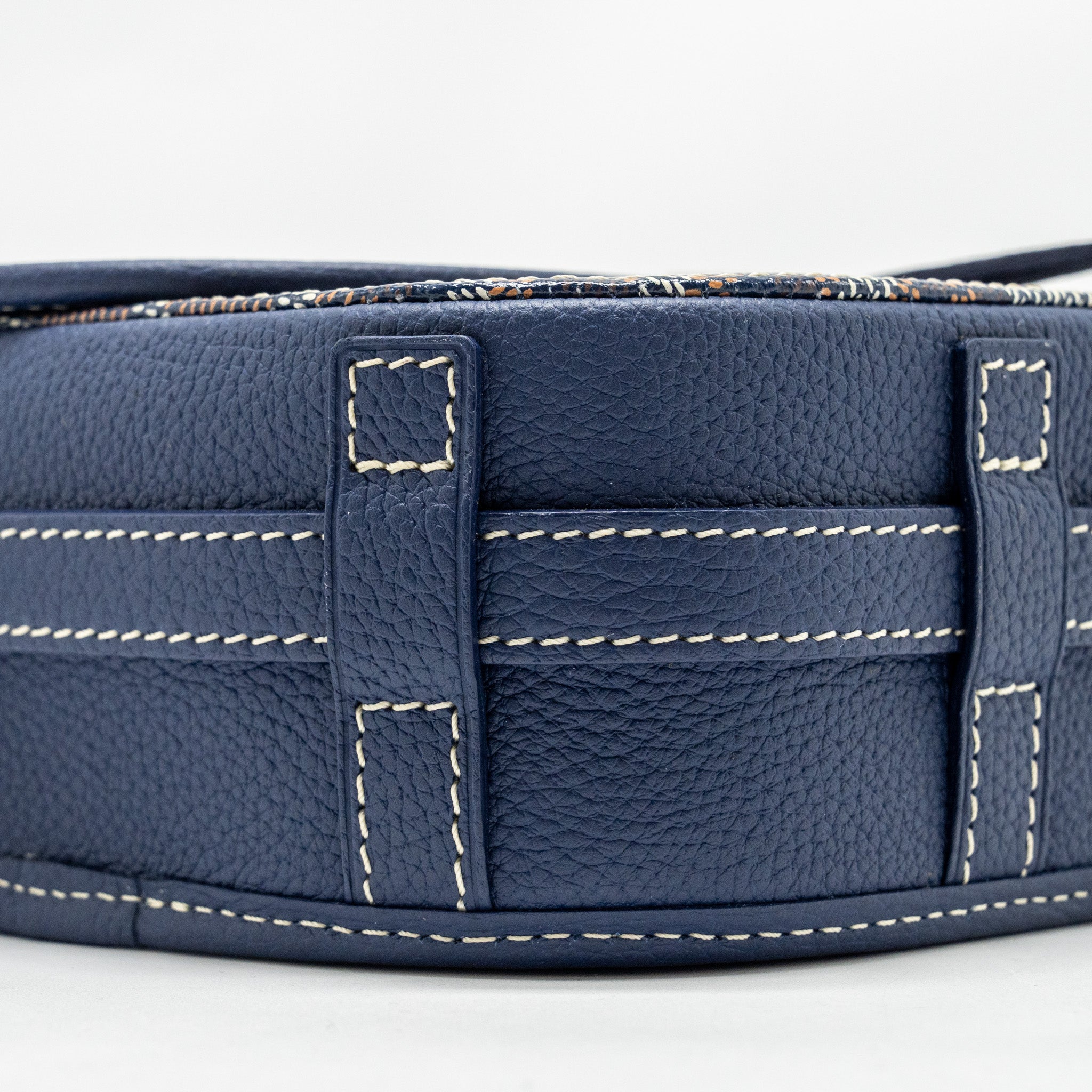 BELVEDERE PM MESSENGER BAG GOYARDINE CANVAS/CALFSKIN NAVY SHW