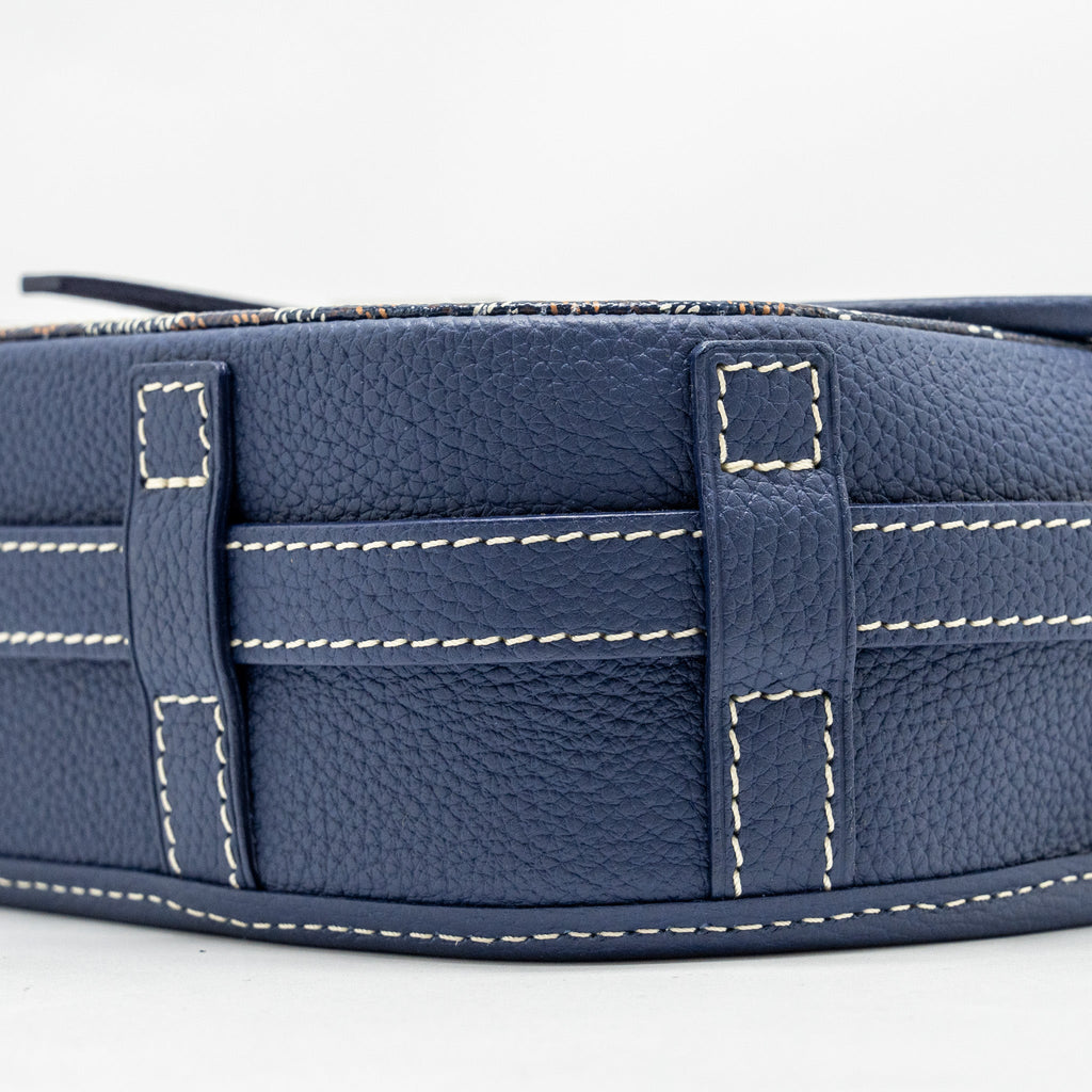 BELVEDERE PM MESSENGER BAG GOYARDINE CANVAS/CALFSKIN NAVY SHW