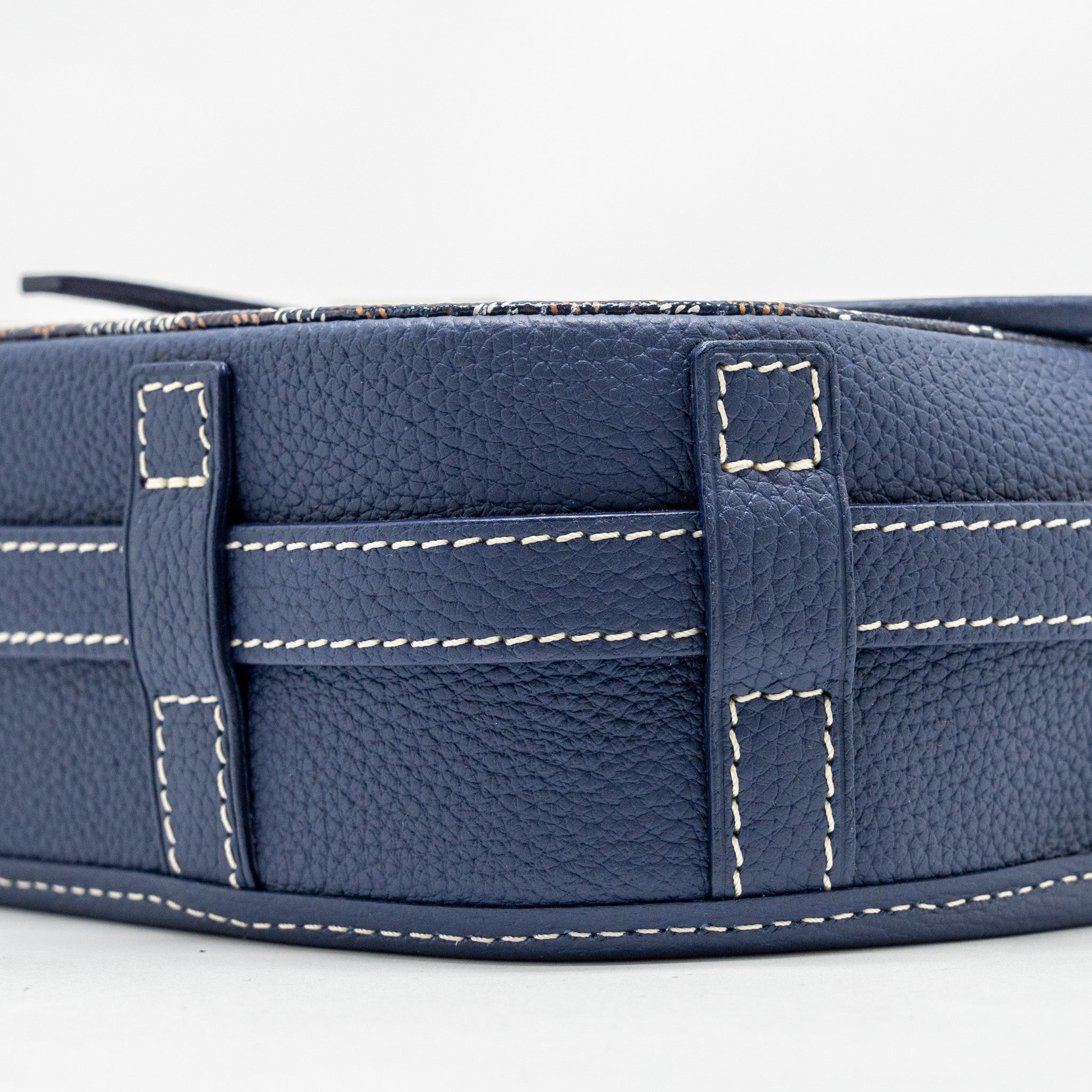 BELVEDERE PM MESSENGER BAG GOYARDINE CANVAS/CALFSKIN NAVY SHW