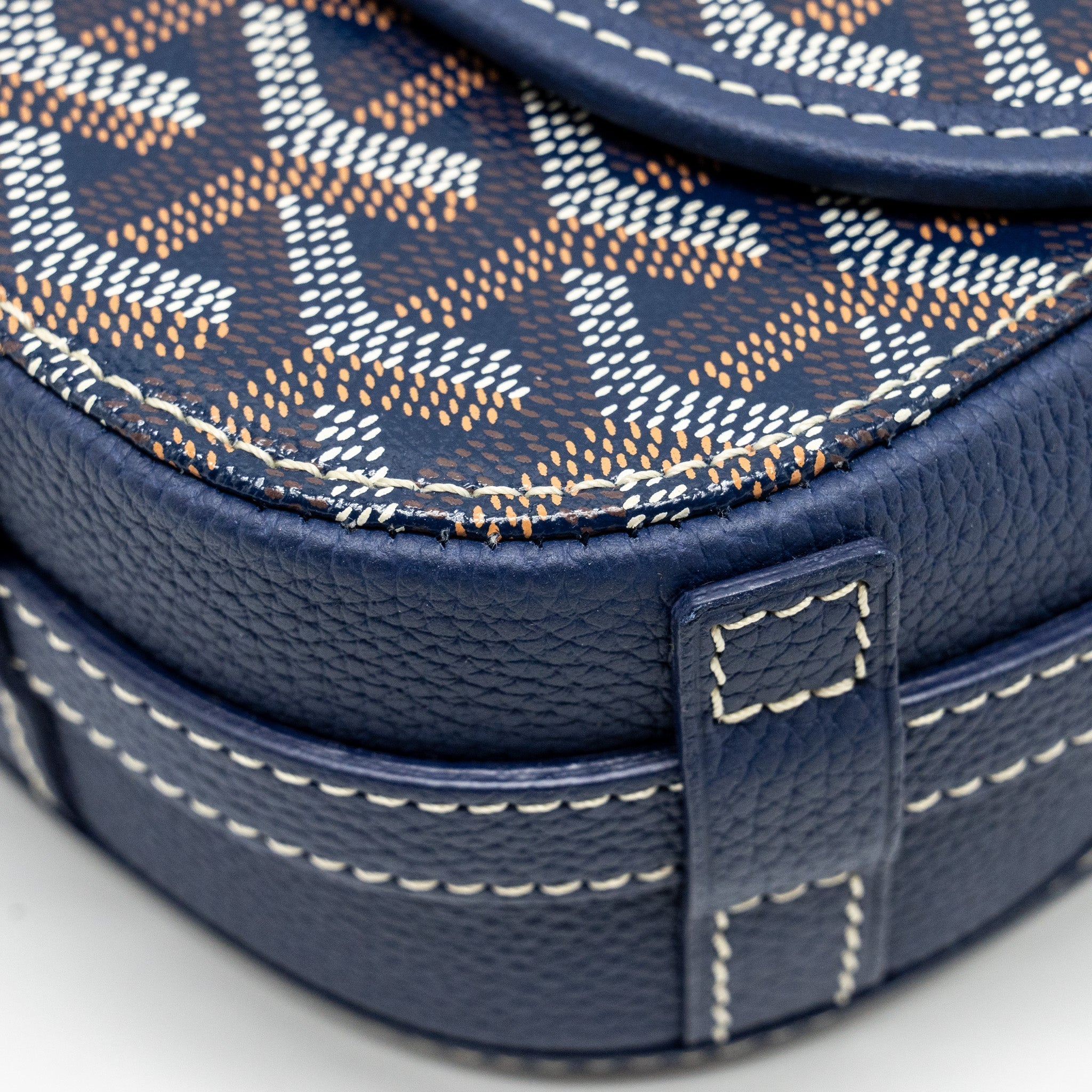 BELVEDERE PM MESSENGER BAG GOYARDINE CANVAS/CALFSKIN NAVY SHW