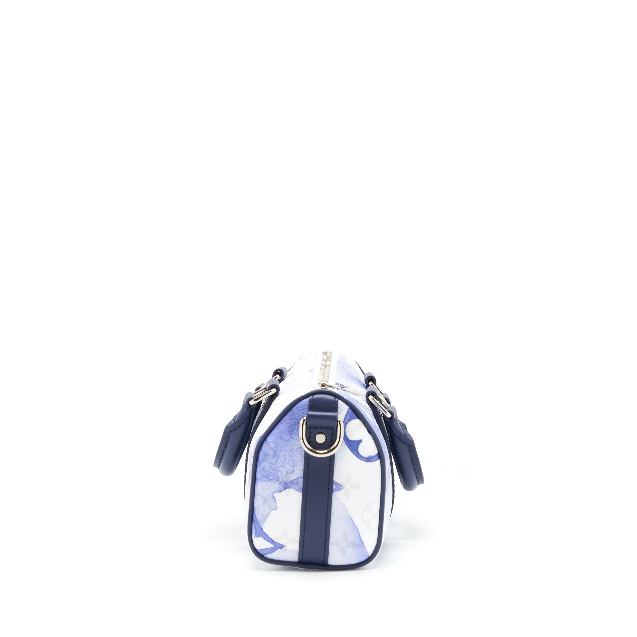 KEEPALL XS MONOGRAM WATERCOLOR BLUE CANVAS SHW