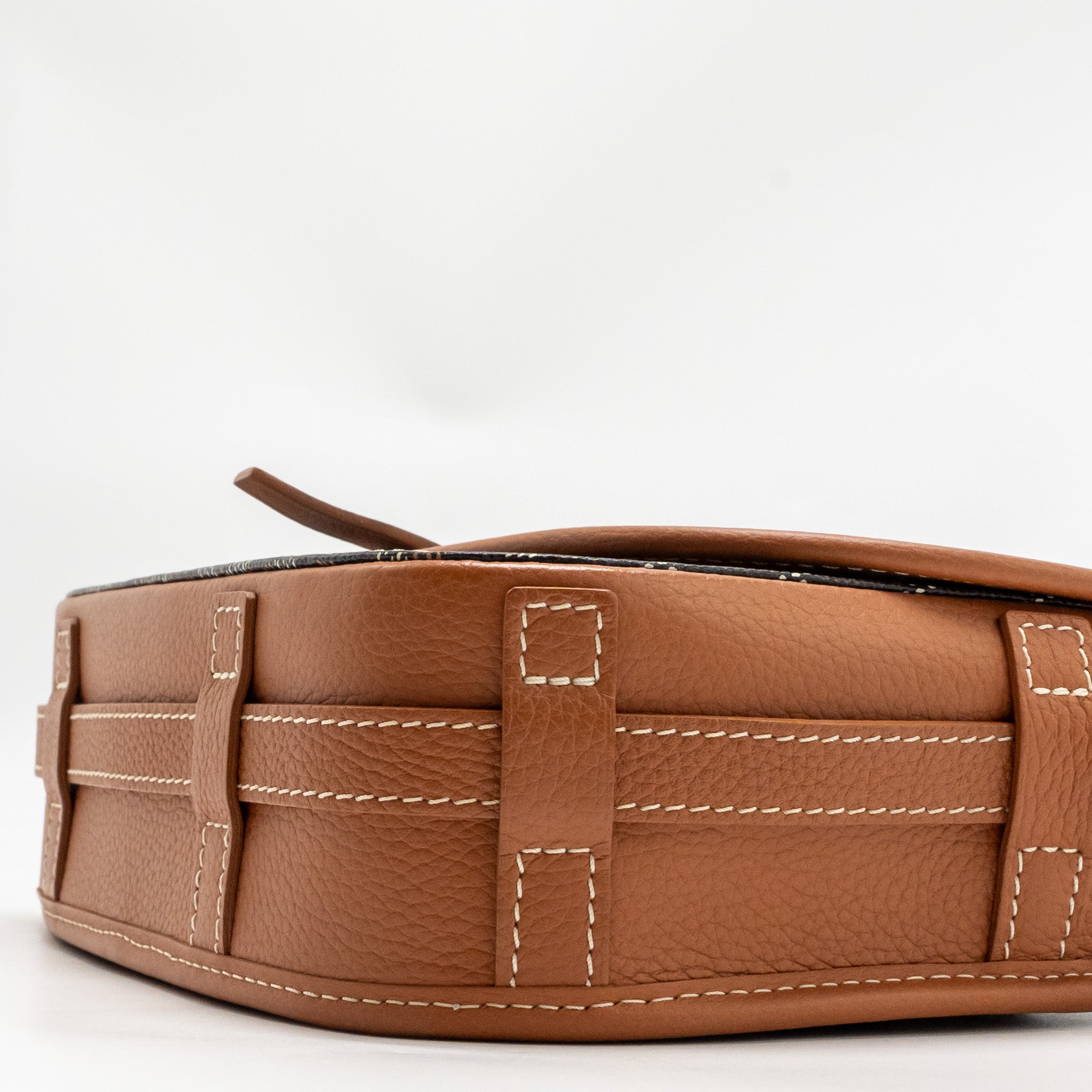 BELVEDERE PM MESSENGER BAG GOYARDINE CANVAS/CALFSKIN TAN SHW