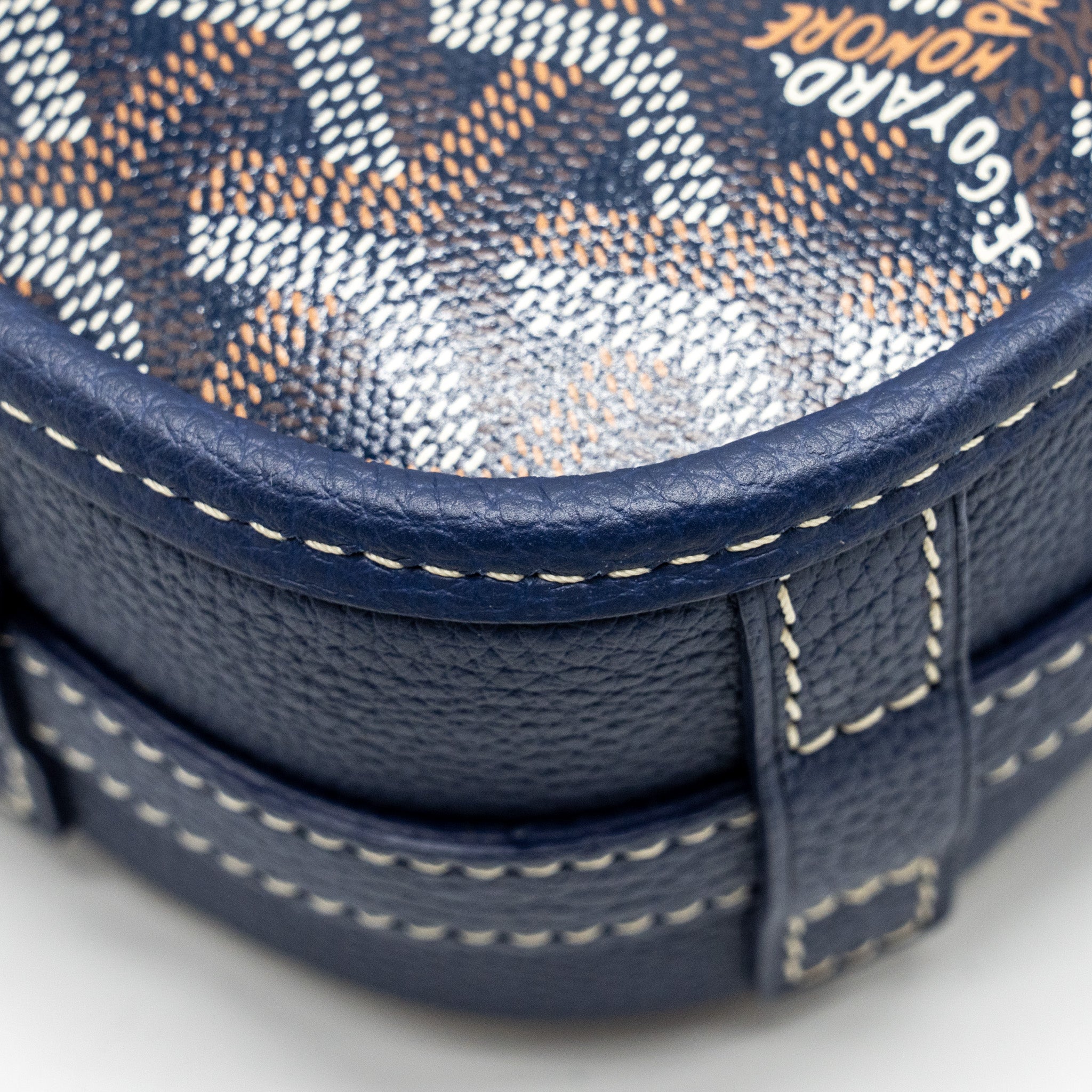 BELVEDERE PM MESSENGER BAG GOYARDINE CANVAS/CALFSKIN NAVY SHW