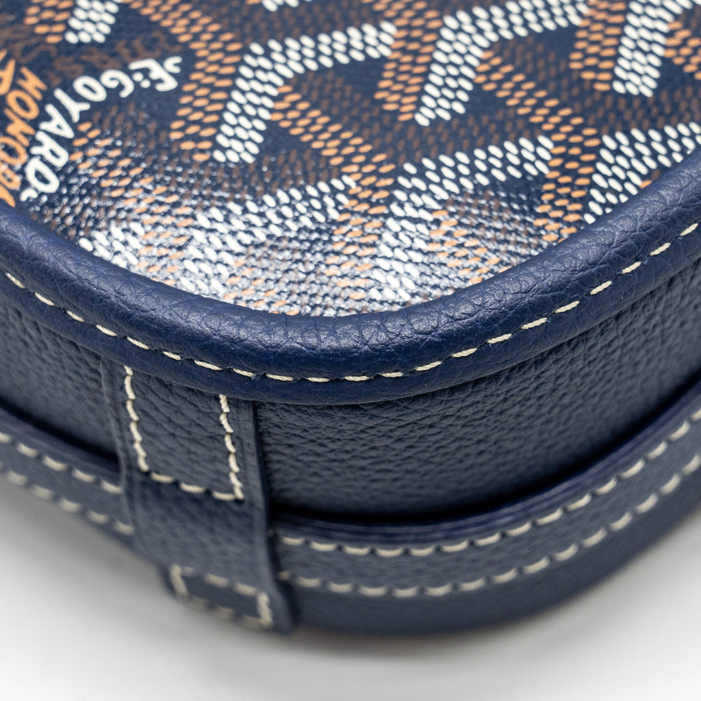 BELVEDERE PM MESSENGER BAG GOYARDINE CANVAS/CALFSKIN NAVY SHW