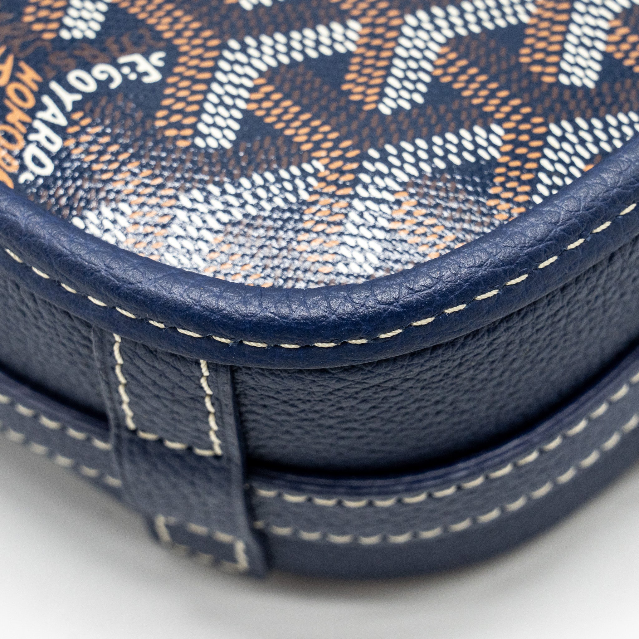 BELVEDERE PM MESSENGER BAG GOYARDINE CANVAS/CALFSKIN NAVY SHW