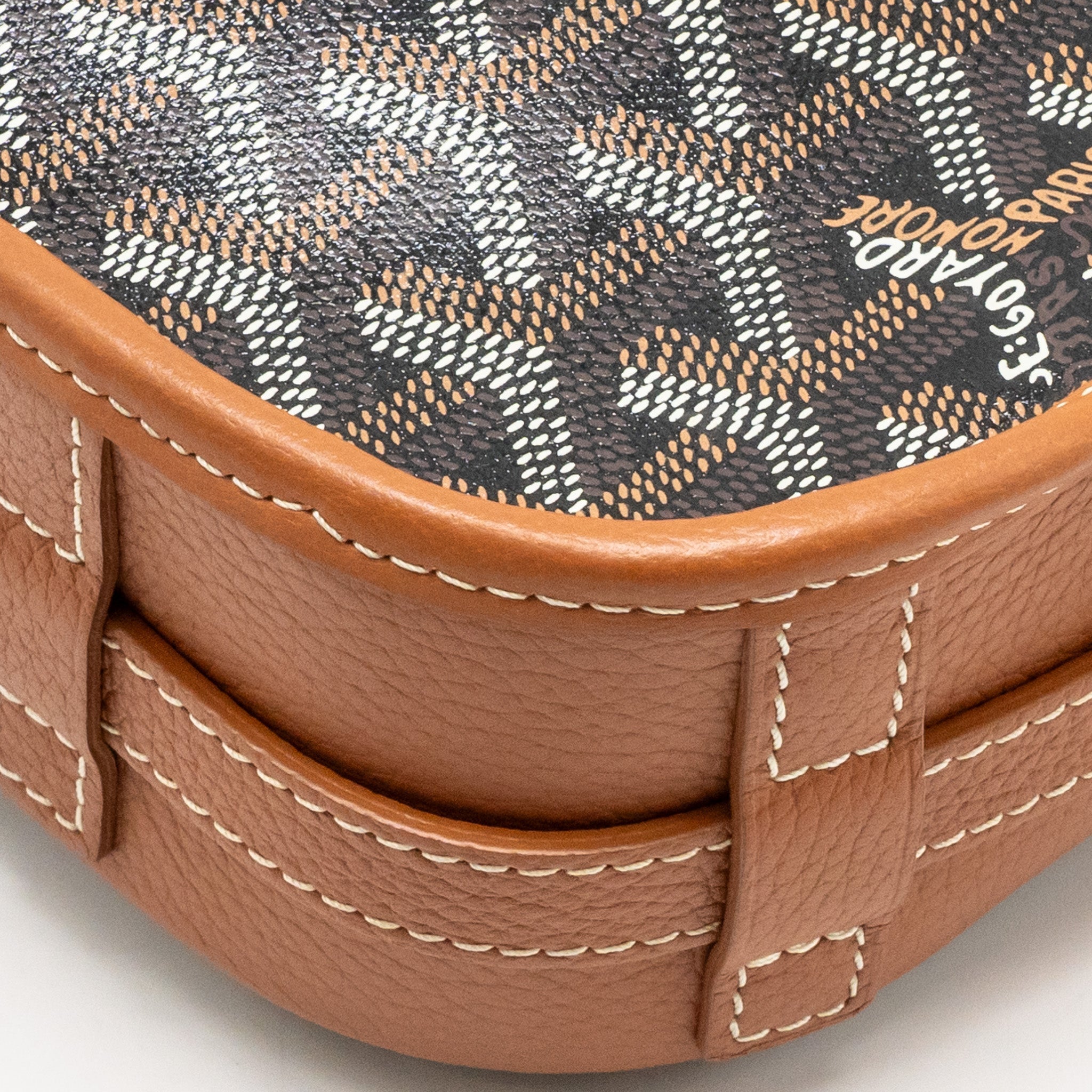 BELVEDERE PM MESSENGER BAG GOYARDINE CANVAS/CALFSKIN TAN SHW
