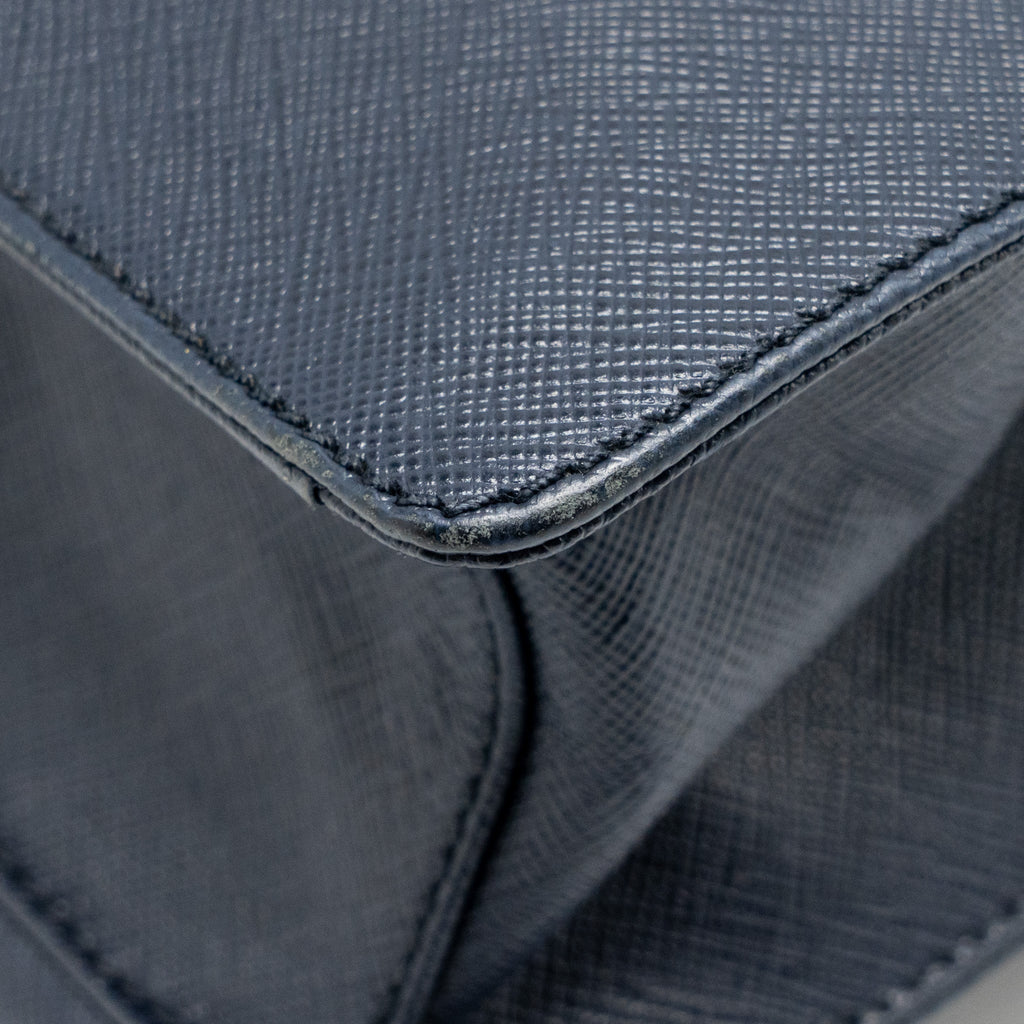 SAFFIANO TRAVEL BRIEFCASE CALFSKIN DARK BLUE SHW