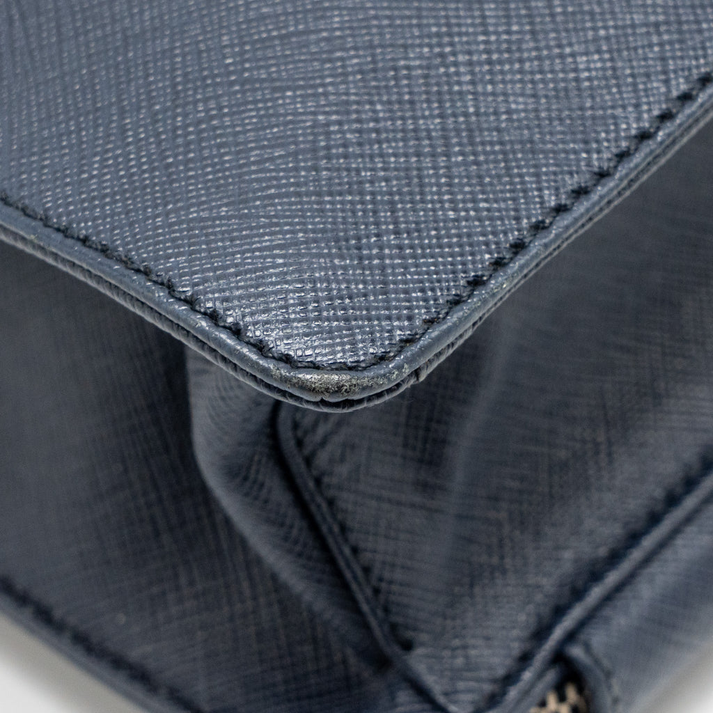 SAFFIANO TRAVEL BRIEFCASE CALFSKIN DARK BLUE SHW