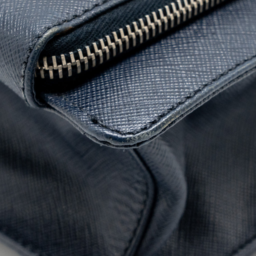 SAFFIANO TRAVEL BRIEFCASE CALFSKIN DARK BLUE SHW