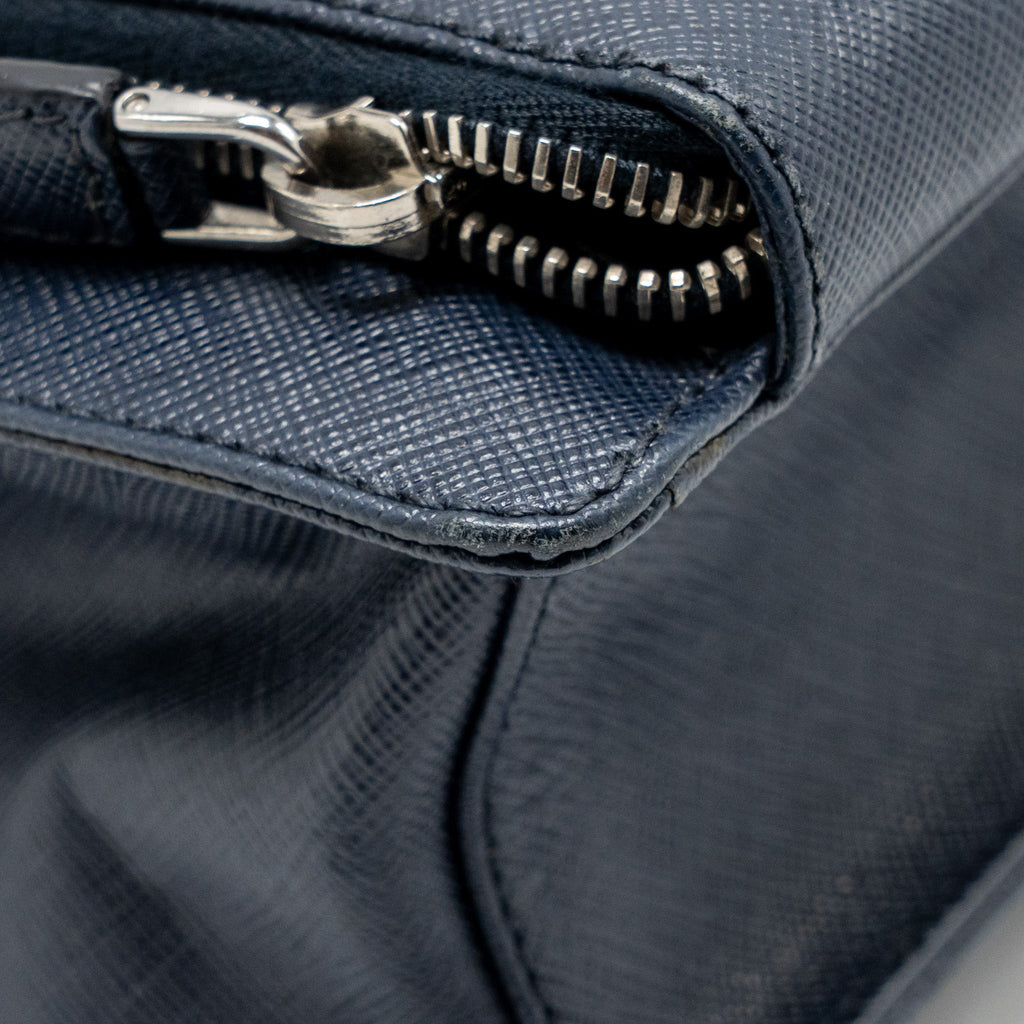 SAFFIANO TRAVEL BRIEFCASE CALFSKIN DARK BLUE SHW