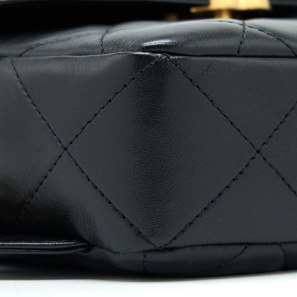 23P ADO BACKPACK LAMBSKIN BLACK GHW (MICROCHIP)