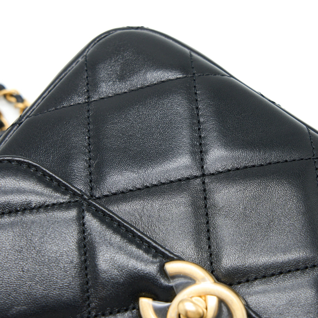 23P ADO BACKPACK LAMBSKIN BLACK GHW (MICROCHIP)