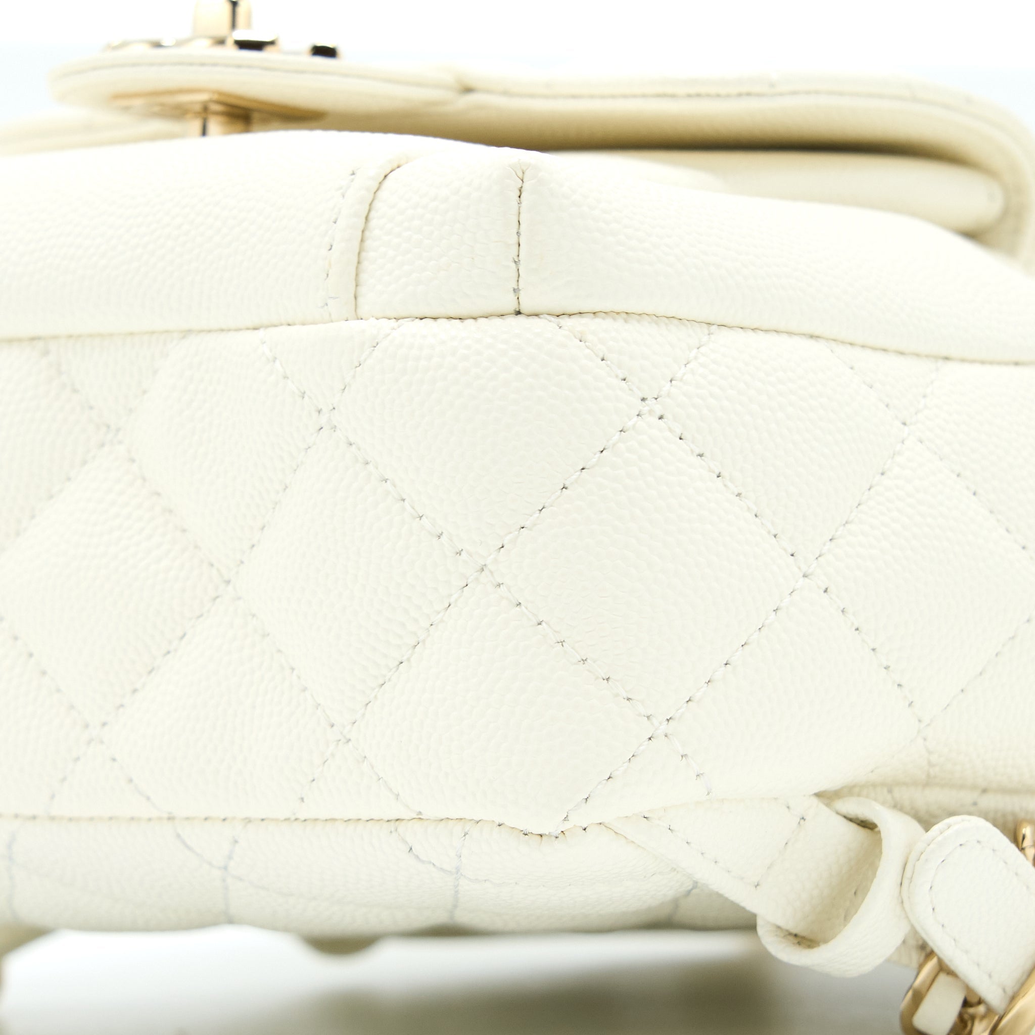 QUILTED MINI CC DAY BACKPACK CAVIAR WHITE LGHW