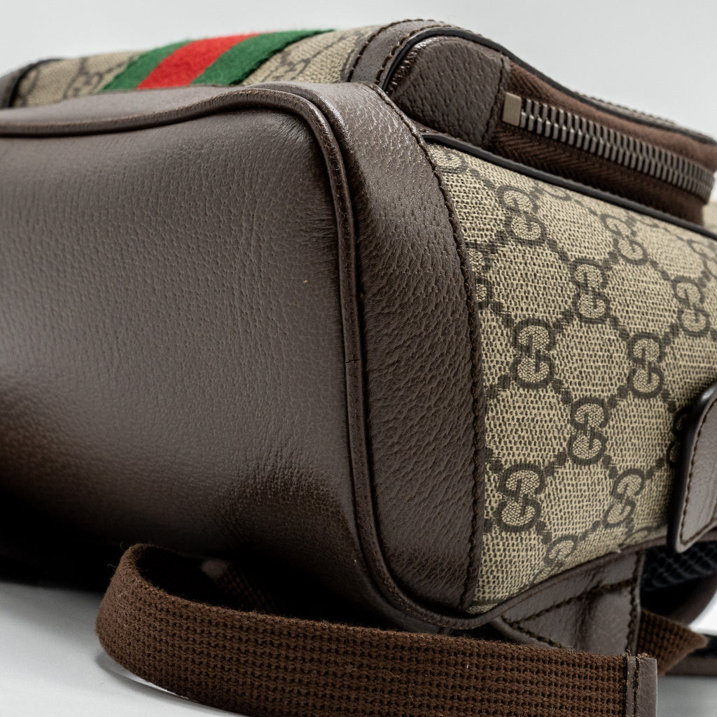 SMALL GG OPHIDIA BACKPACK GG SUPREME CANVAS/ CALFSKIN GHW