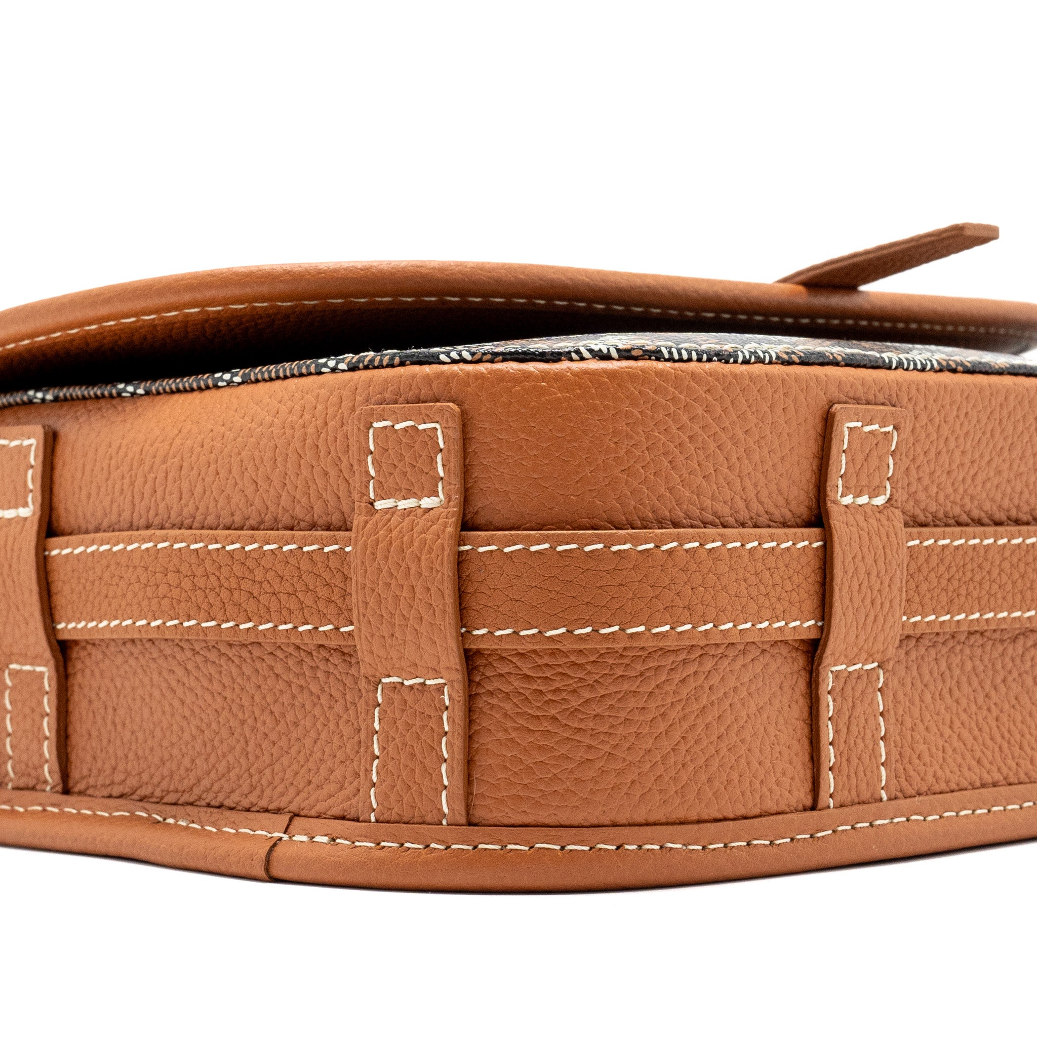 BELVEDERE PM MESSENGER BAG GOYARDLINE CANVAS/CALFSKIN BLACK/TAN SHW