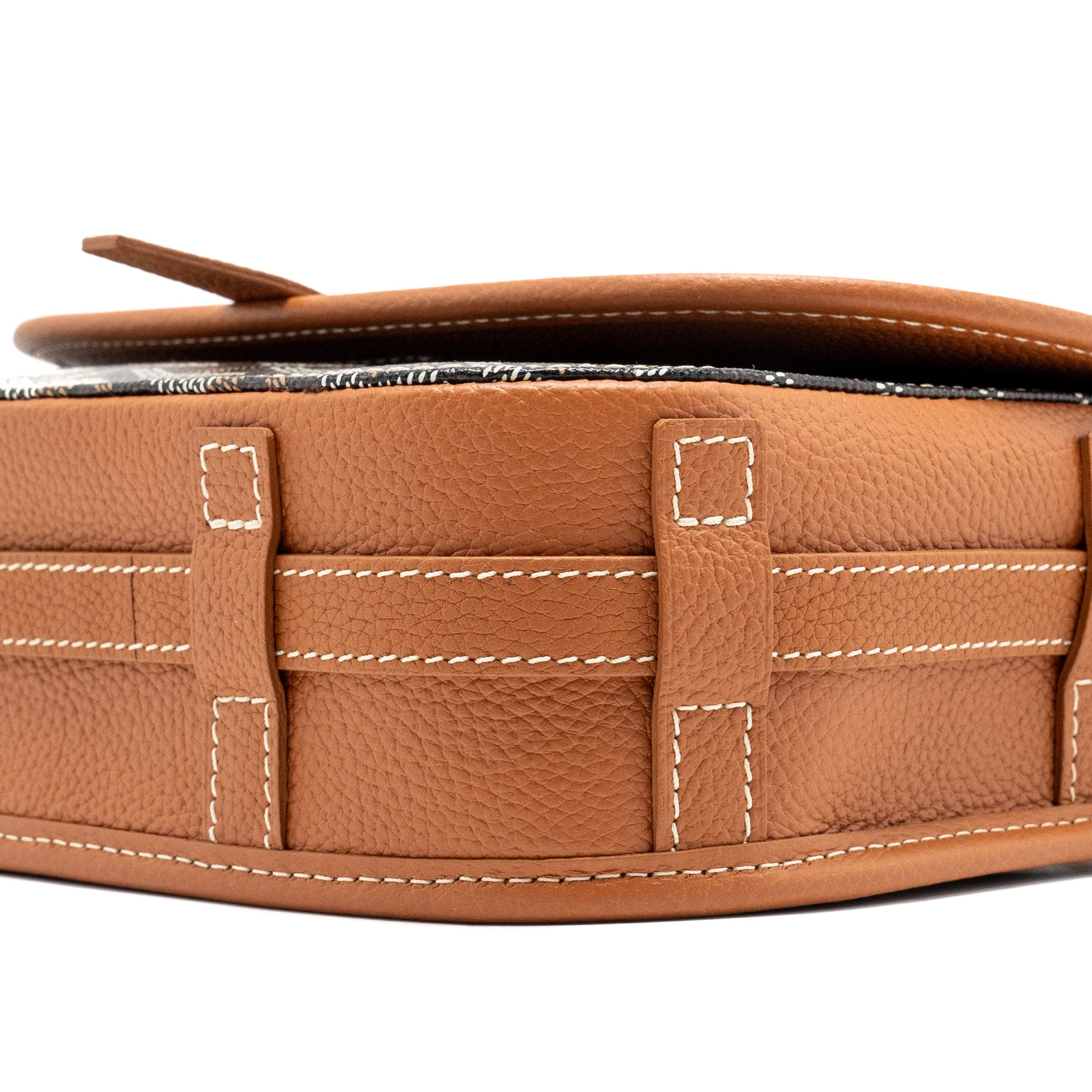 BELVEDERE PM MESSENGER BAG GOYARDLINE CANVAS/CALFSKIN BLACK/TAN SHW