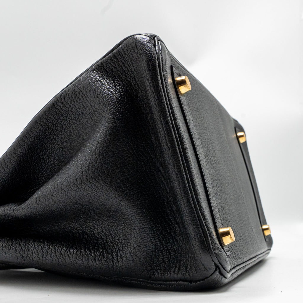 HERMES BIRKIN 30 CHÈVRE DE COROMANDEL BLACK GHW