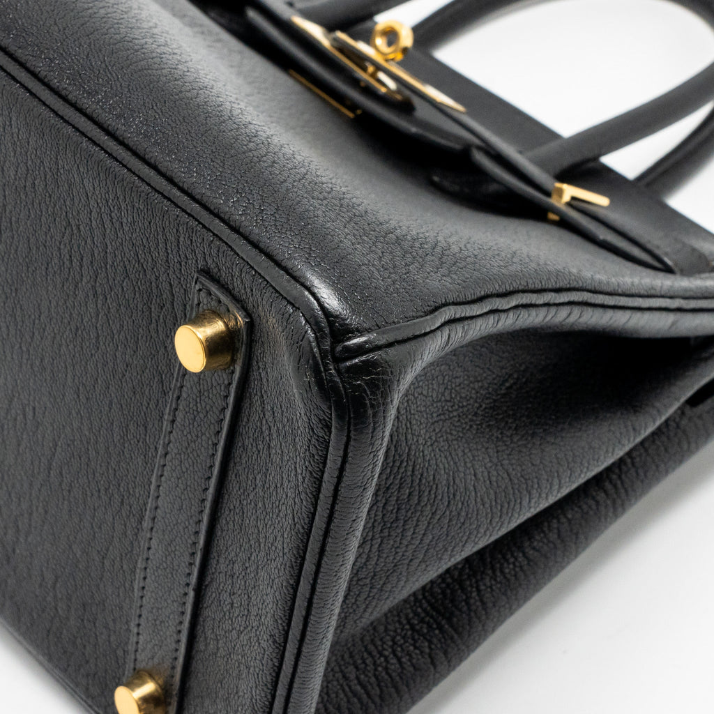 HERMES BIRKIN 30 CHÈVRE DE COROMANDEL BLACK GHW
