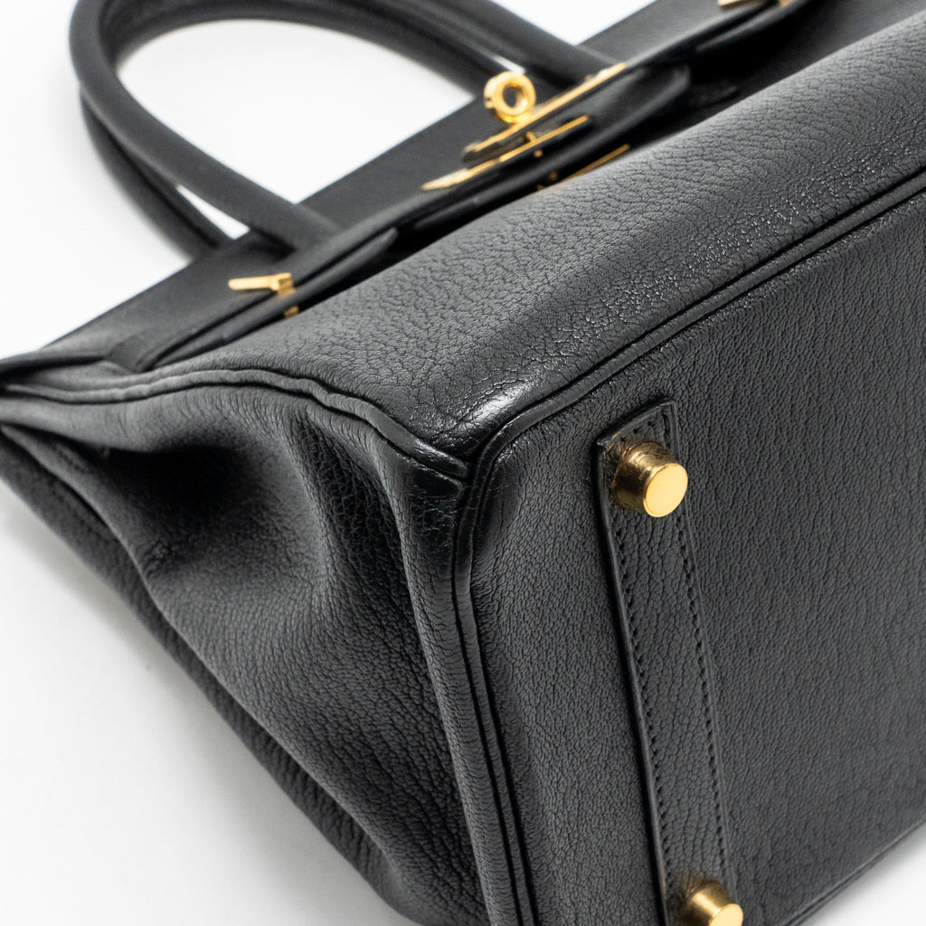 HERMES BIRKIN 30 CHÈVRE DE COROMANDEL BLACK GHW