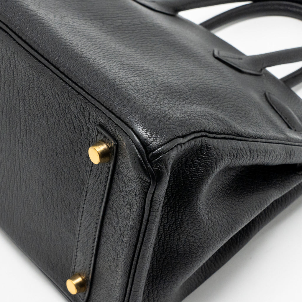 HERMES BIRKIN 30 CHÈVRE DE COROMANDEL BLACK GHW