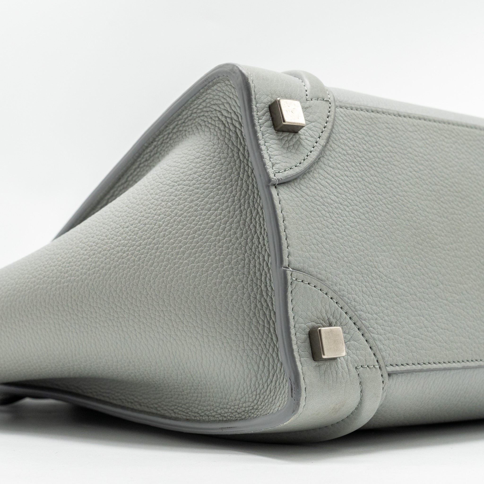 MICRO LUGGAGE BAG CALFSKIN LIGHT GREY SHW