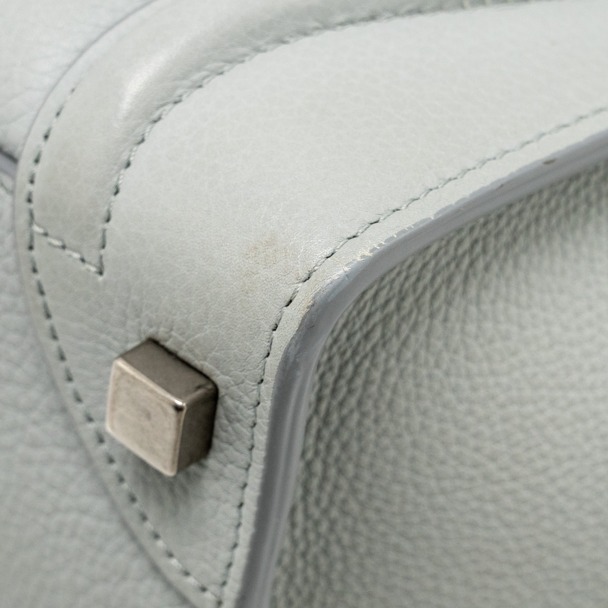 MICRO LUGGAGE BAG CALFSKIN LIGHT GREY SHW