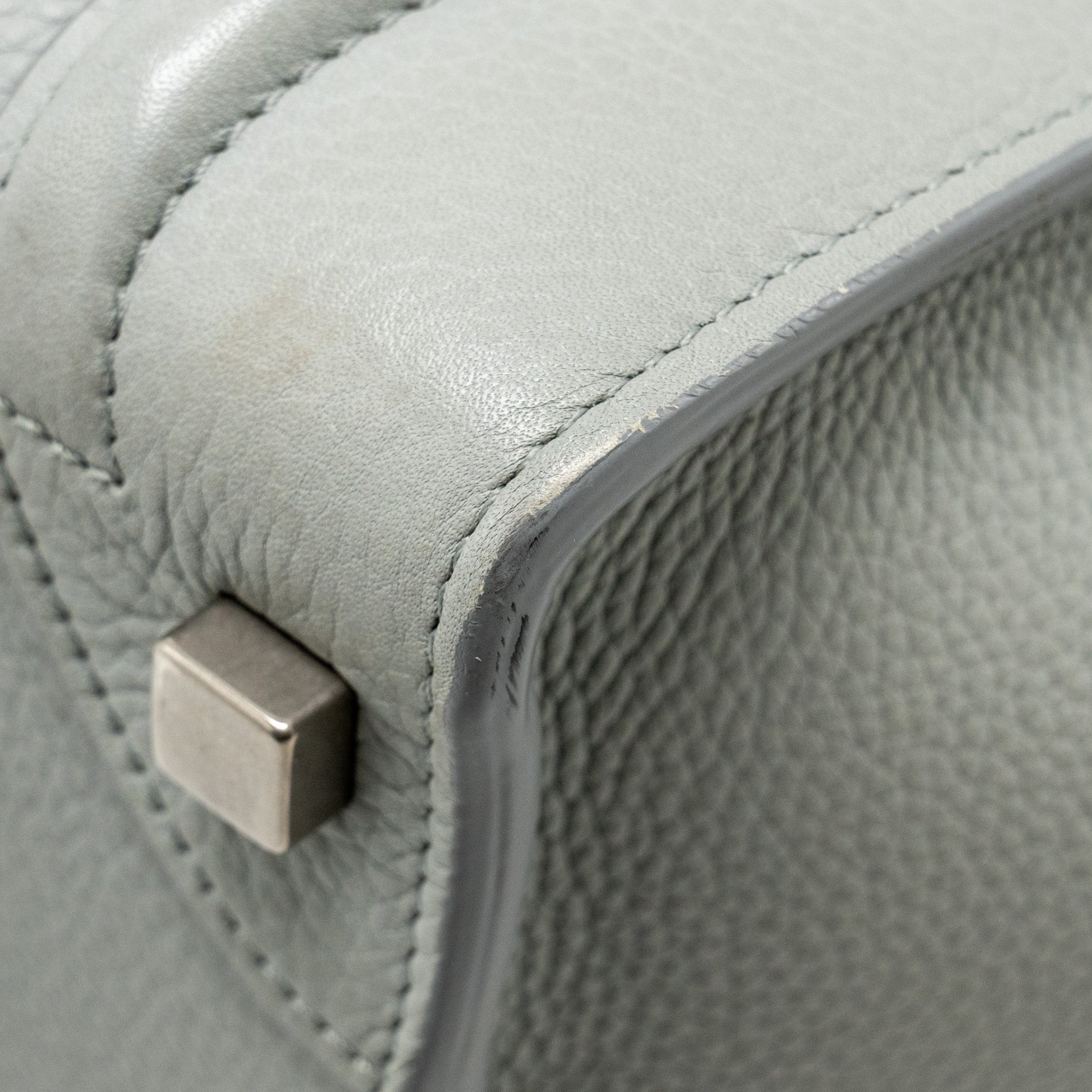 MICRO LUGGAGE BAG CALFSKIN LIGHT GREY SHW