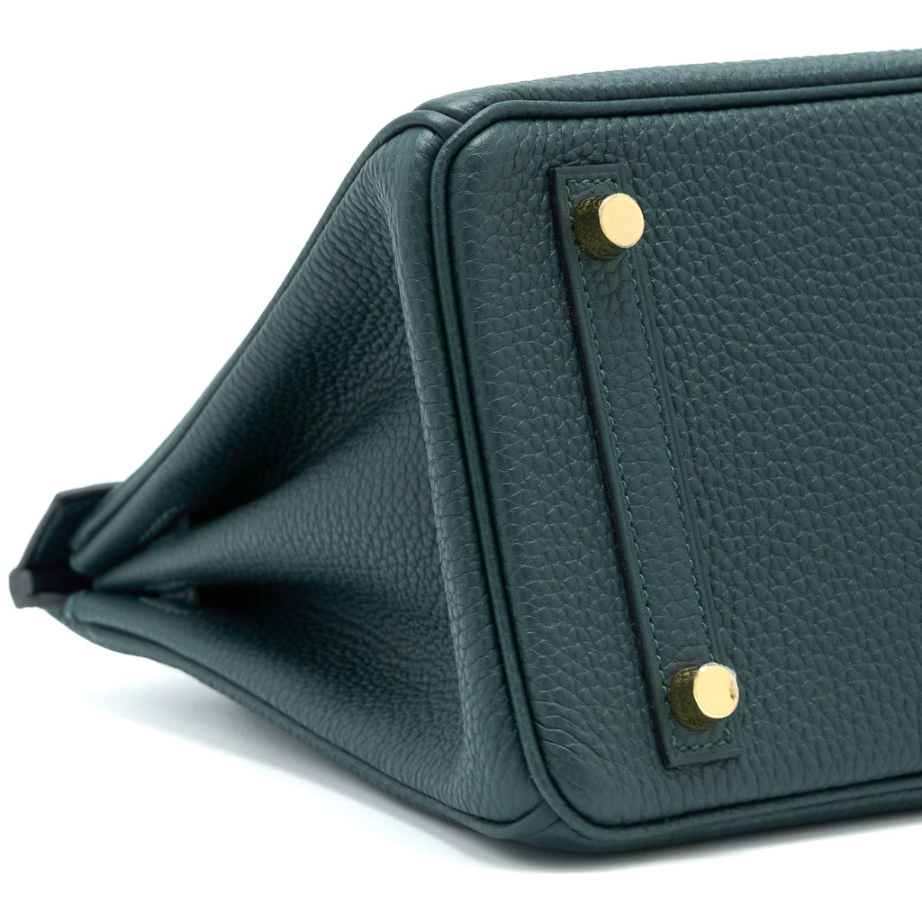 HERME BIRKIN 25 TOUCH TOGO/ALLIGATOR MISSISSIPPIENSIS VERT CYPRES GHW