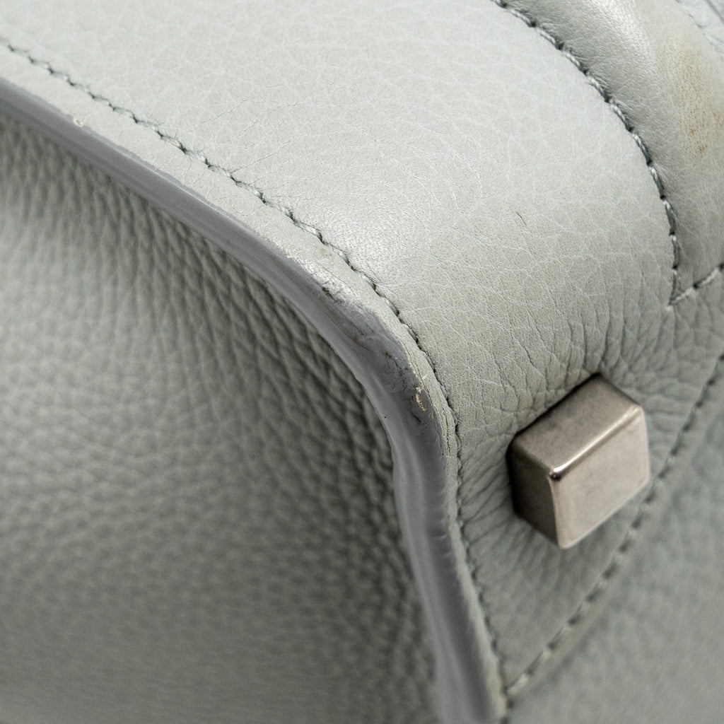 MICRO LUGGAGE BAG CALFSKIN LIGHT GREY SHW