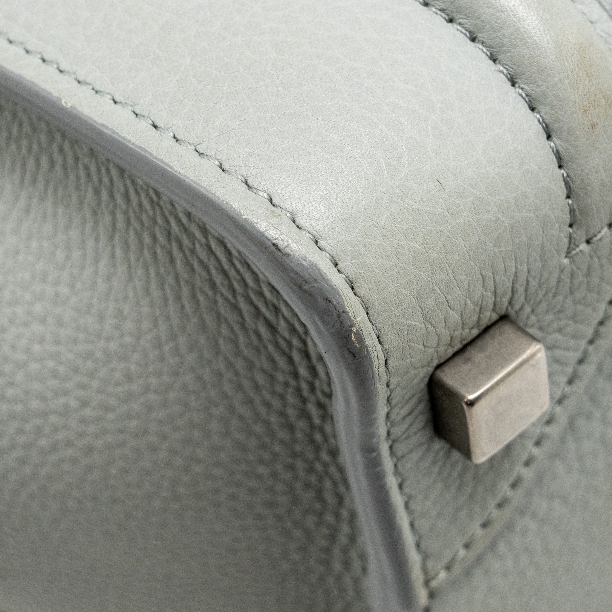 MICRO LUGGAGE BAG CALFSKIN LIGHT GREY SHW