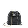 SMALL GABRIELLE BACKPACK CALFSKIN BLACK MULTICOLOUR HARDWARE