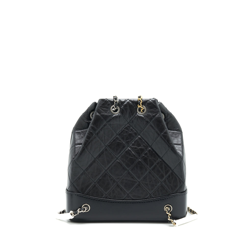 SMALL GABRIELLE BACKPACK CALFSKIN BLACK MULTICOLOUR HARDWARE