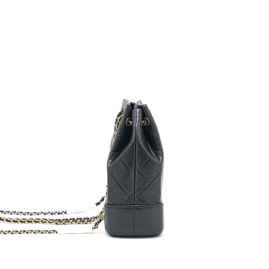 SMALL GABRIELLE BACKPACK CALFSKIN BLACK MULTICOLOUR HARDWARE
