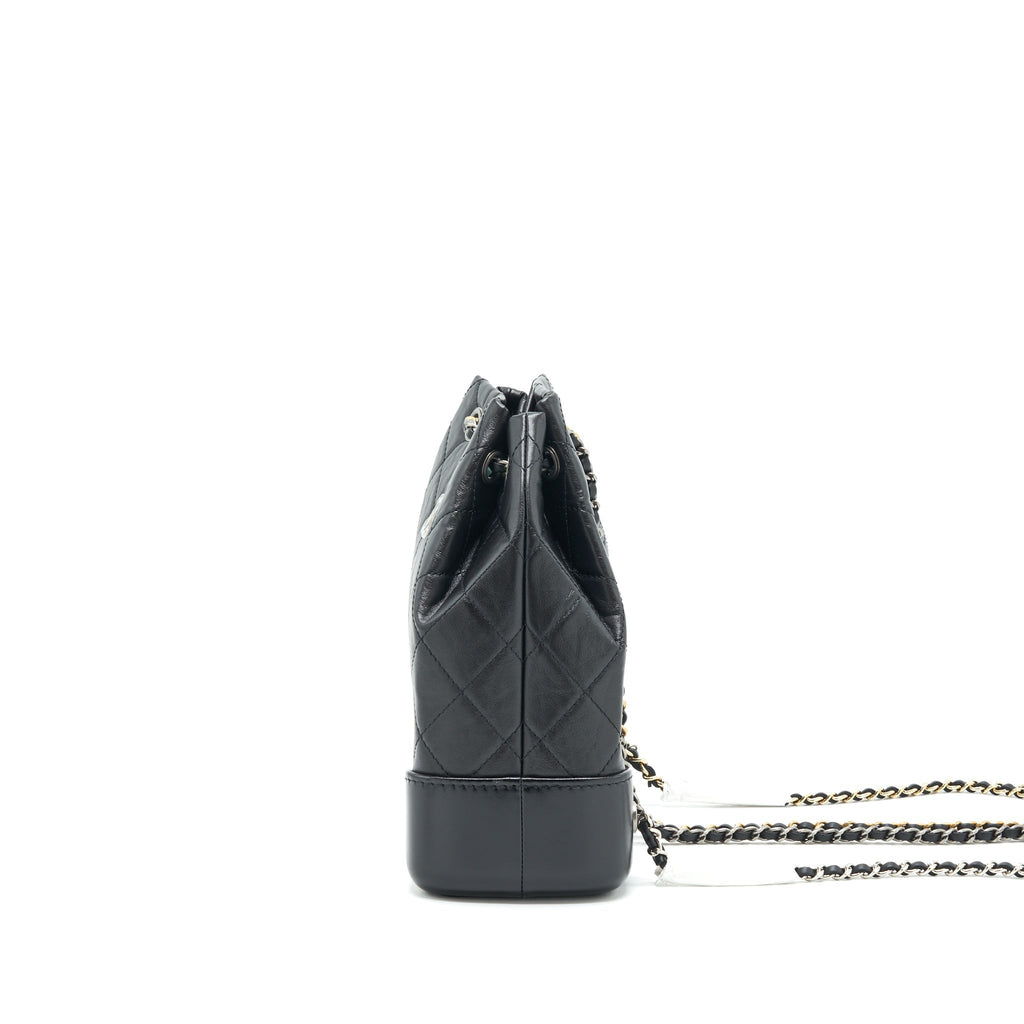 SMALL GABRIELLE BACKPACK CALFSKIN BLACK MULTICOLOUR HARDWARE