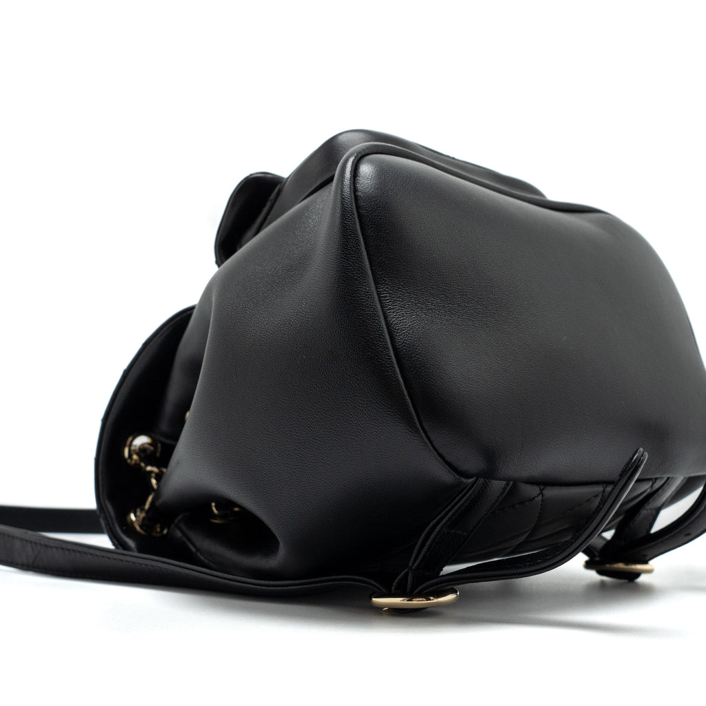 MINI DUMA BACKPACK LAMBSKIN BLACK LGHW (MICROCHIP)