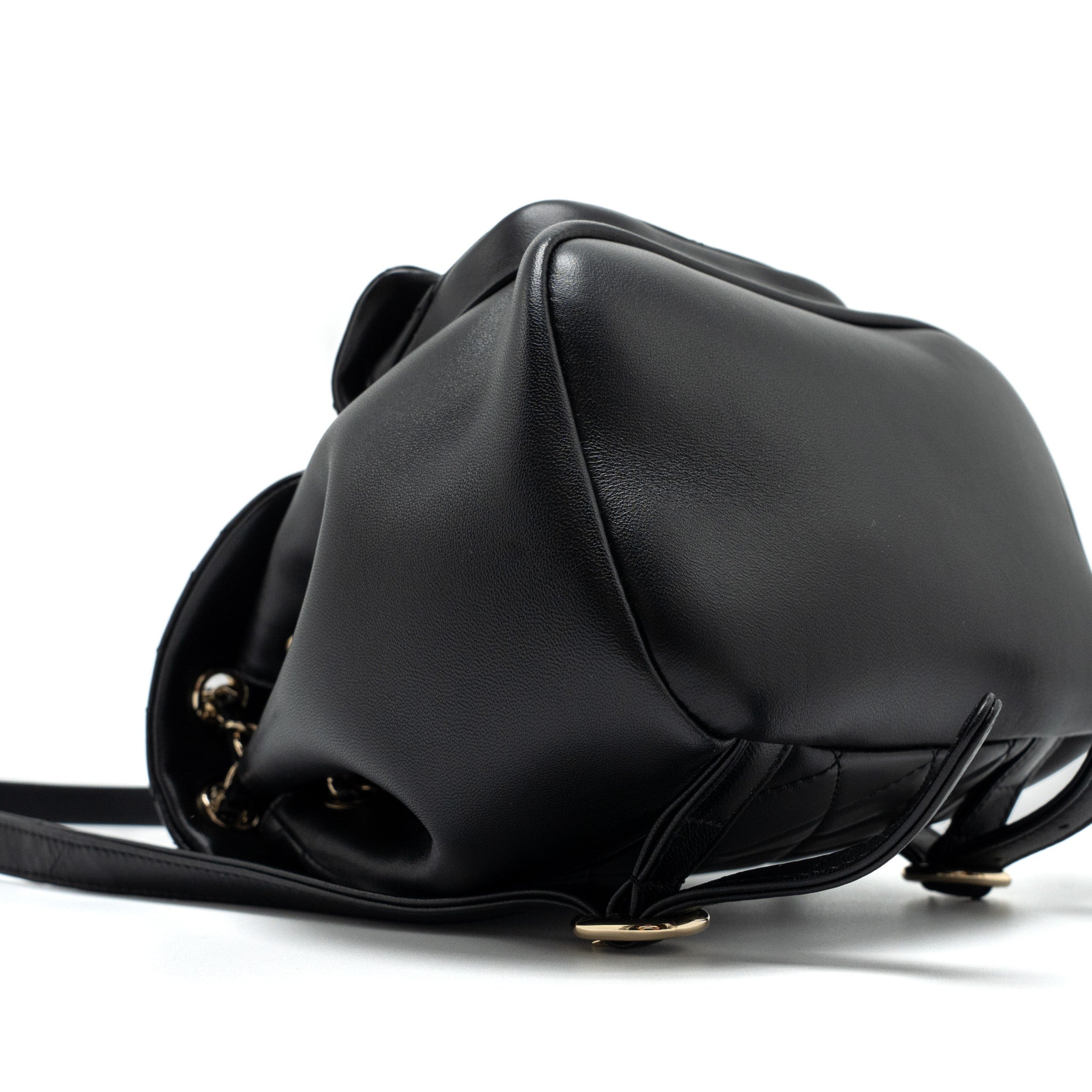 MINI DUMA BACKPACK LAMBSKIN BLACK LGHW (MICROCHIP)