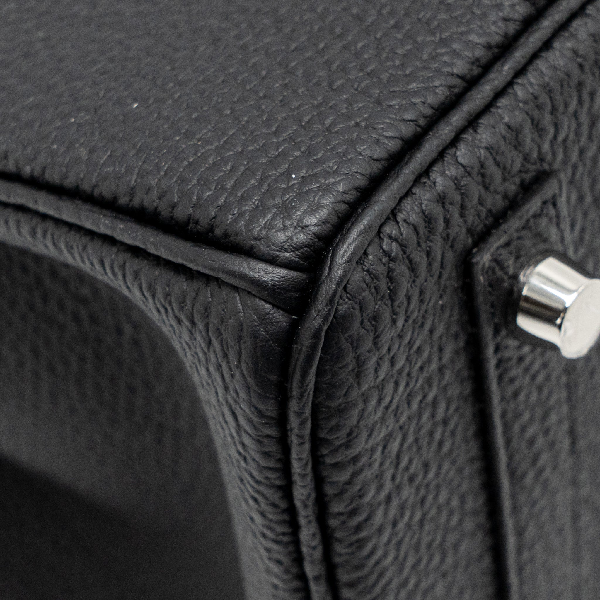 HERMES BIRKIN 30 TOGO BLACK BRUSHED SHW