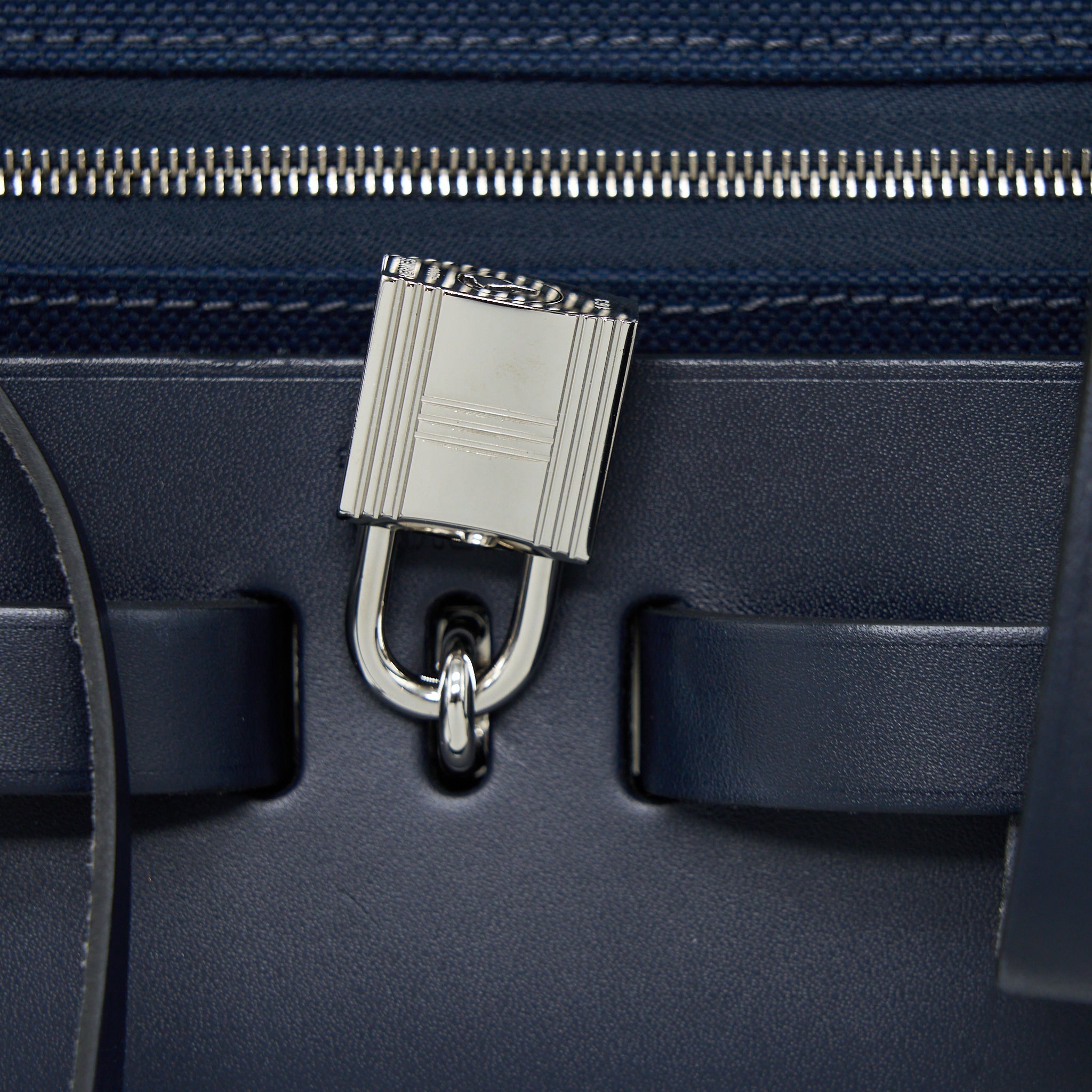 HERBAG BACKPACK CANVAS/LEATHER DARK BLUE/BLACK SHW