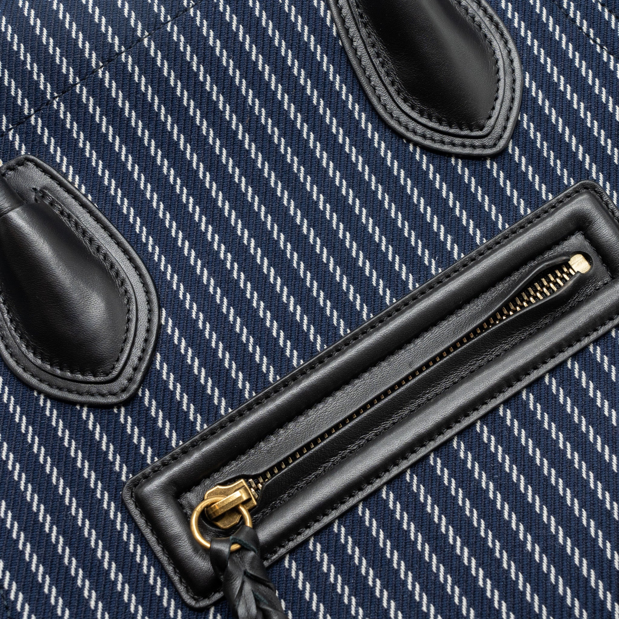 PHANTOM LUGGAGE BAG CANVAS /  LEATHER DARK BLUE / BLACK GHW